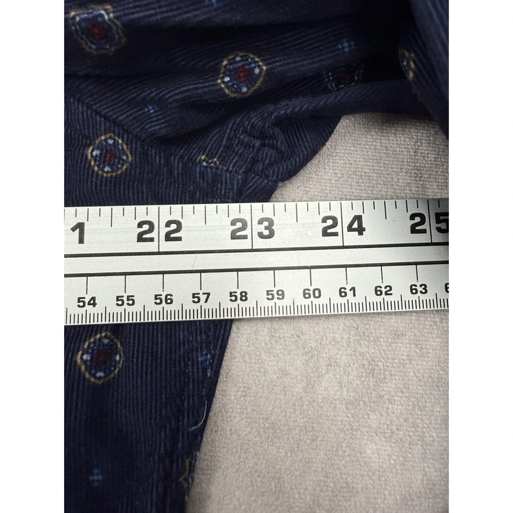 American Eagle Shirt Mens Large Medallion Print Corduroy Button Down Classic Fit